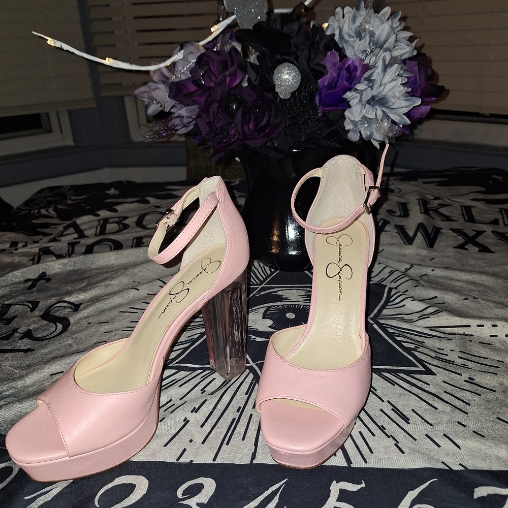 Jessica Simpson Pisila Pimk Platform Sandal Heeled Sz 91/2